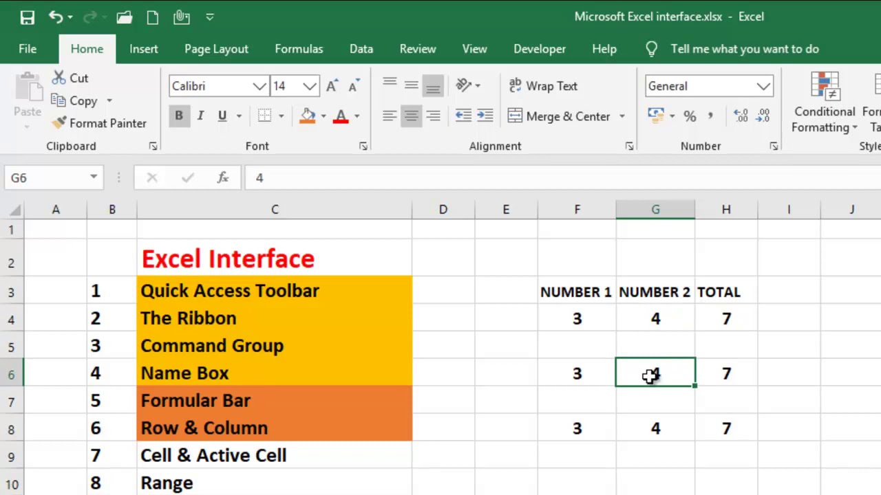 Microsoft Excel Interface Explained