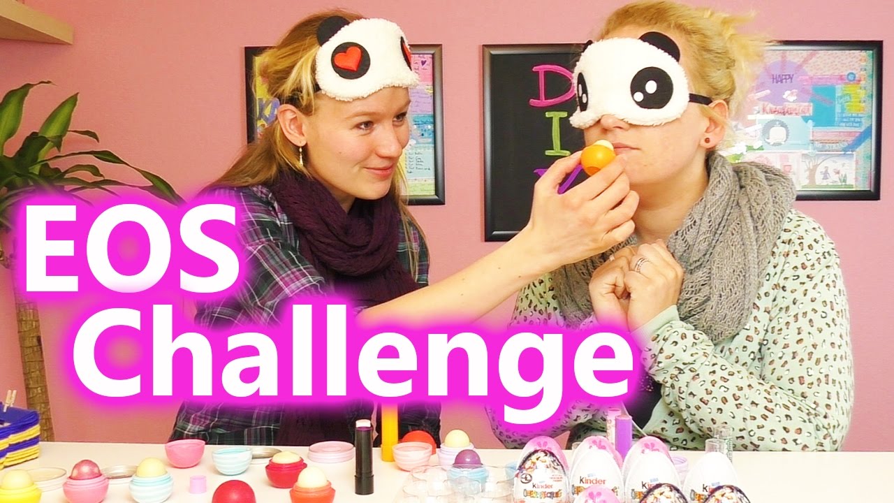 EOS CHALLENGE mit ÜBERRASCHUNGSEI GEWINN | Eva & Kathi erriechen Lippenpflege | DIY Inspiration