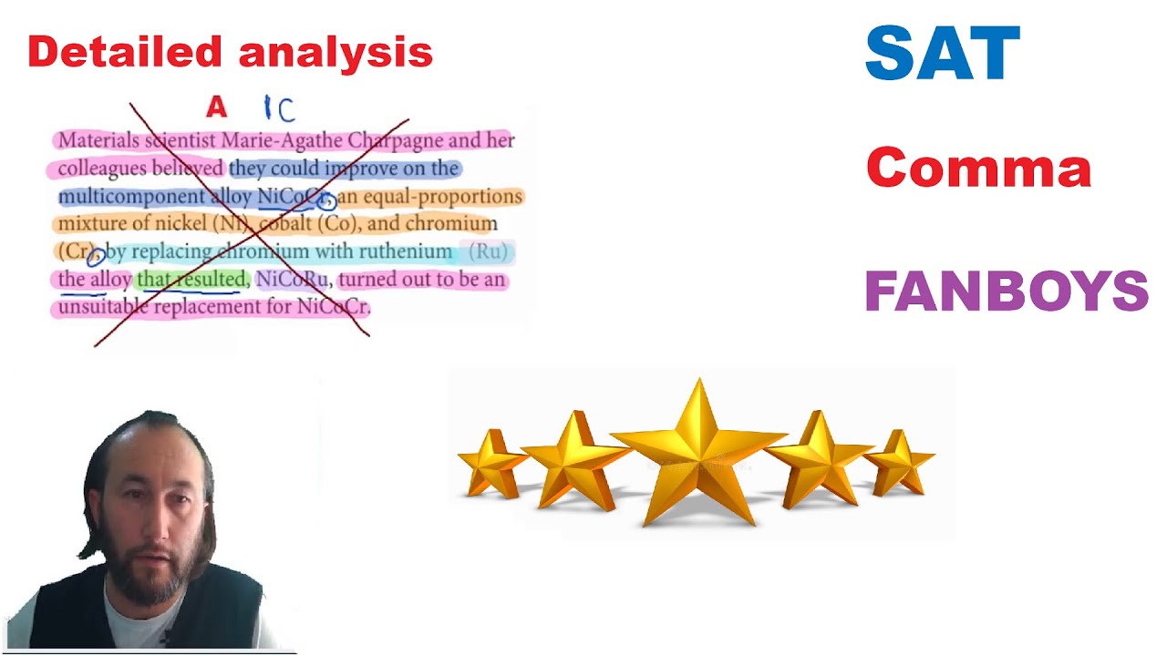 Digital SAT question, comma, fanboys, detailed explanation