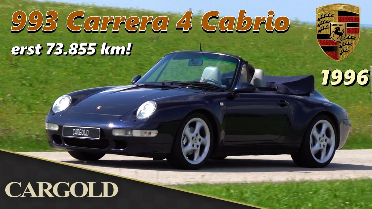 Porsche 993 Carrera 4 Cabriolet, 1996, in Nachtblau Metallic und mit geringer Laufleistung, Selten!