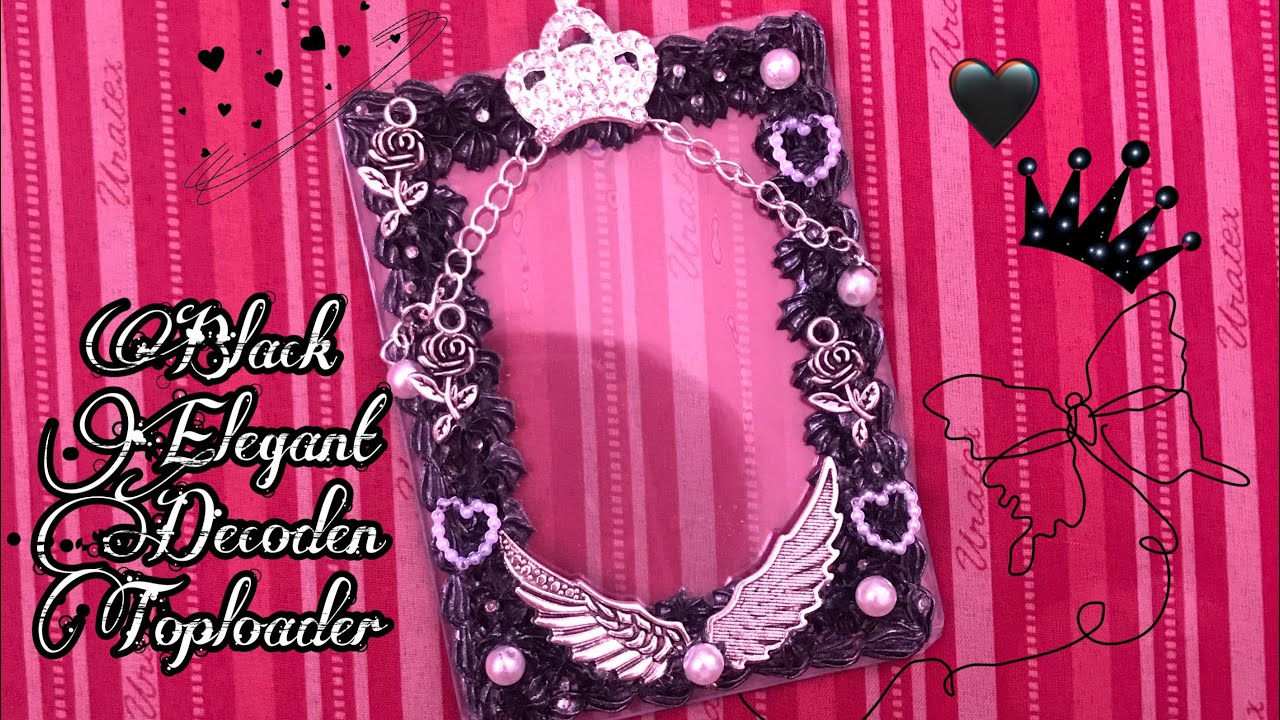 Making DIY Black Elegant Decoden Toploader || Relaxing Video | No Talking
