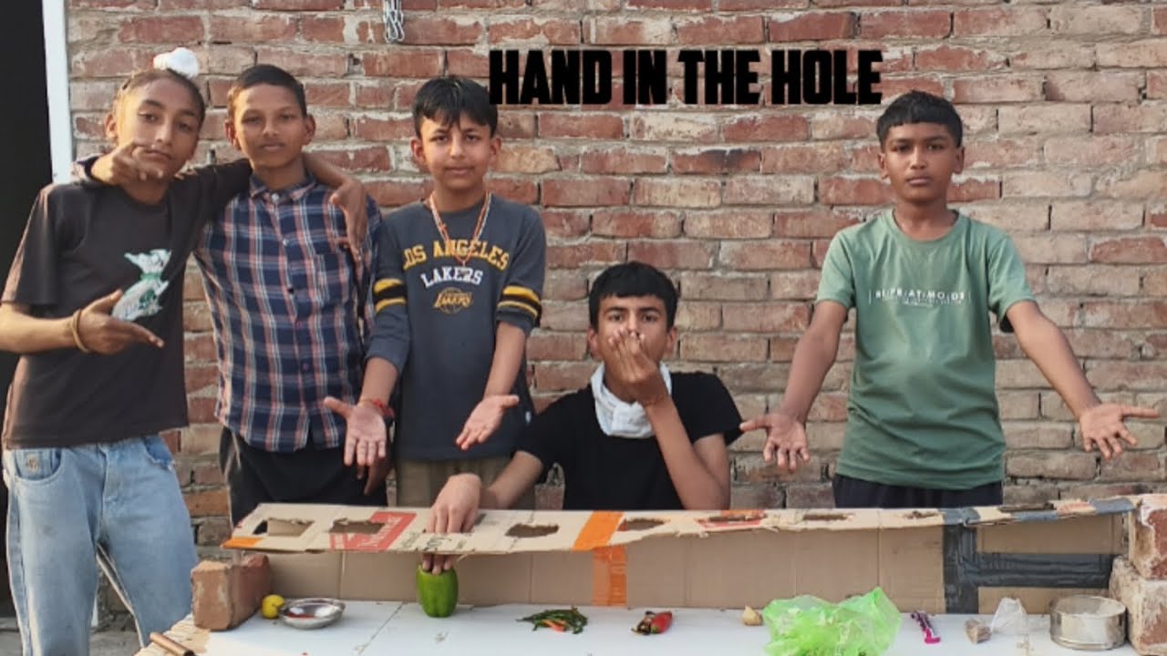 Hand In The Hole challange 🤣 With My Team 
