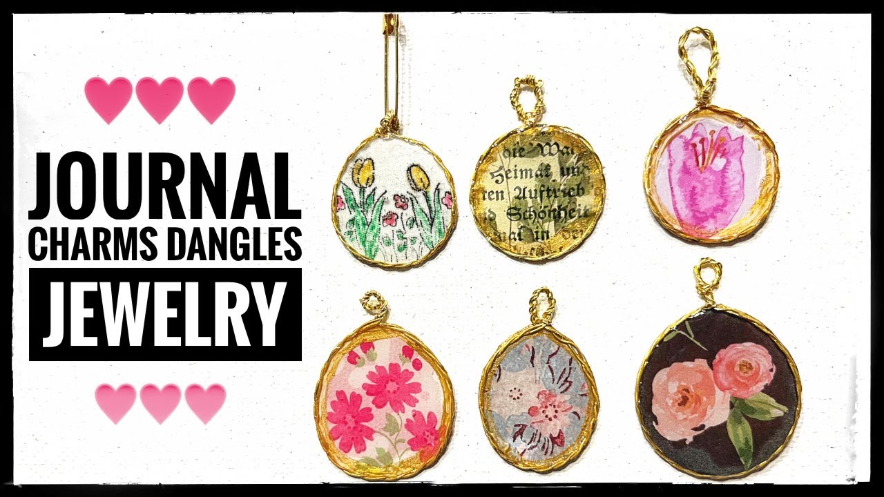 Wire Wrapped Journal Charms - Dangles - Jewelry - Junk Journal Ephemera