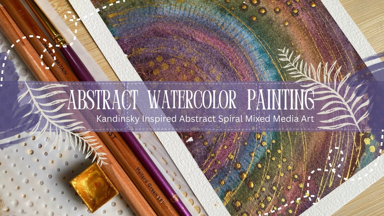 Kandinsky Inspired Abstract Watercolor Painting | Satisfying Art Process