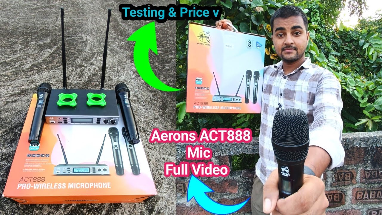 Aerons ACT 888 Microphone Unboxing Review Aerons ACT888 Mic Full Testing & Price Video Dj Tech Bihar