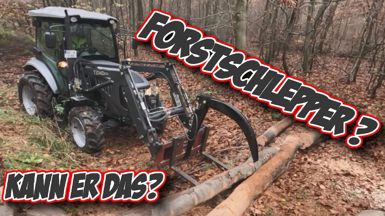 Forstschlepper | Stammholz holen | Wald | Chinatrecker FoTrak 504 | bei der Arbeit | Selbst&Ständig