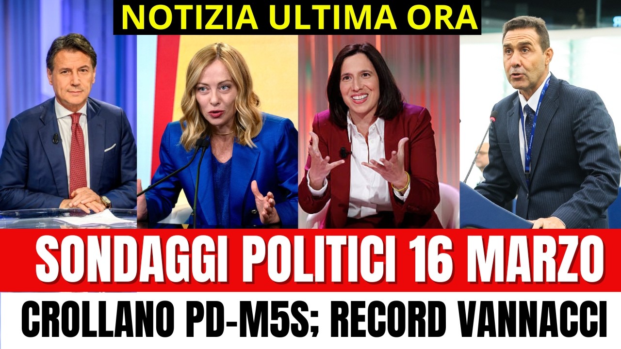 ULTIMO MINUTO SONDAGGI POLITICI: per due partiti è finita; rimonta Centro destra con Vannacci!