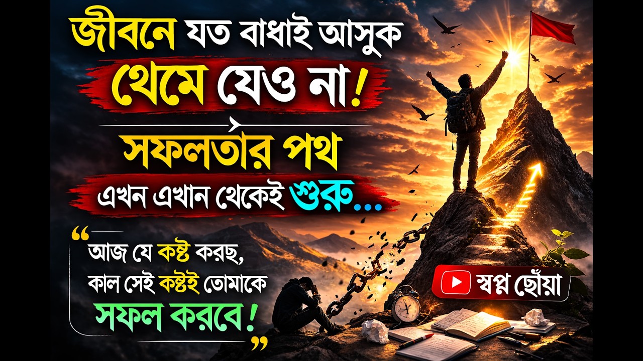 জীবনে যত বাধাই আসুক থেমে যেও না | সফলতার পথ এখান থেকেই শুরু | Motivational Video Bangla