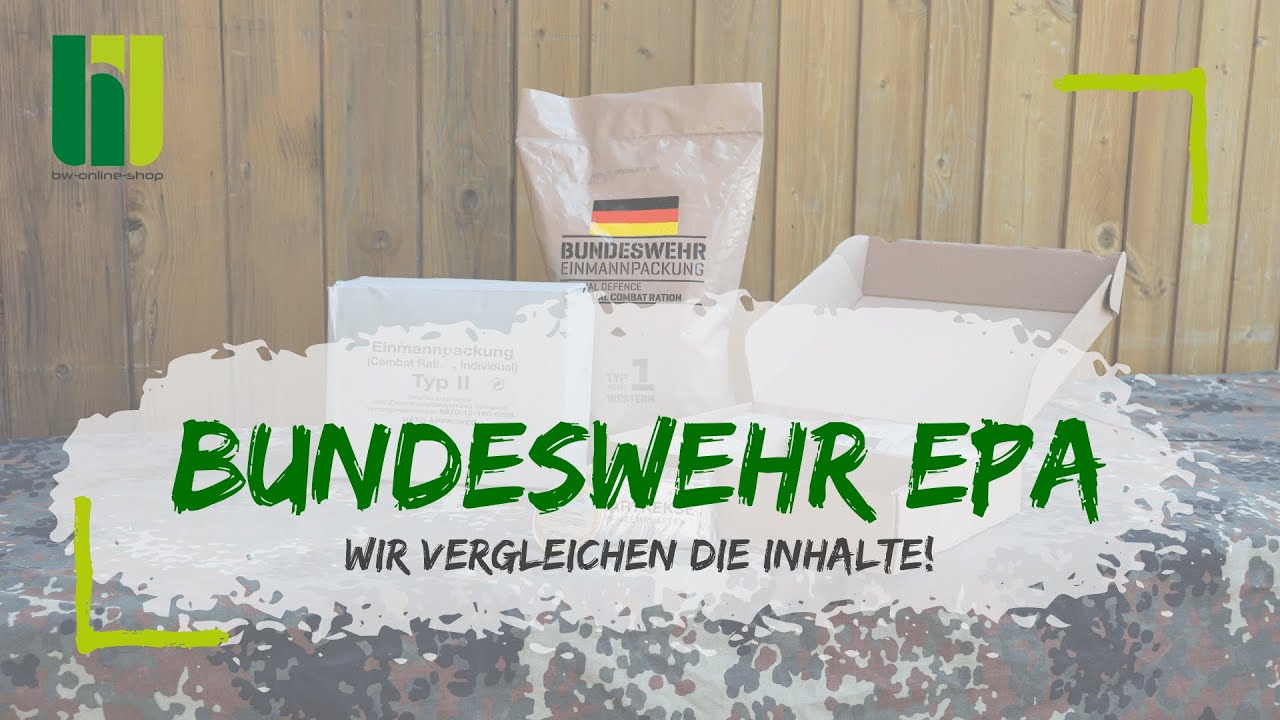 BUNDESWEHR EPA - Extrem lange haltbare Nahrung für den Notfall im Vergleich!