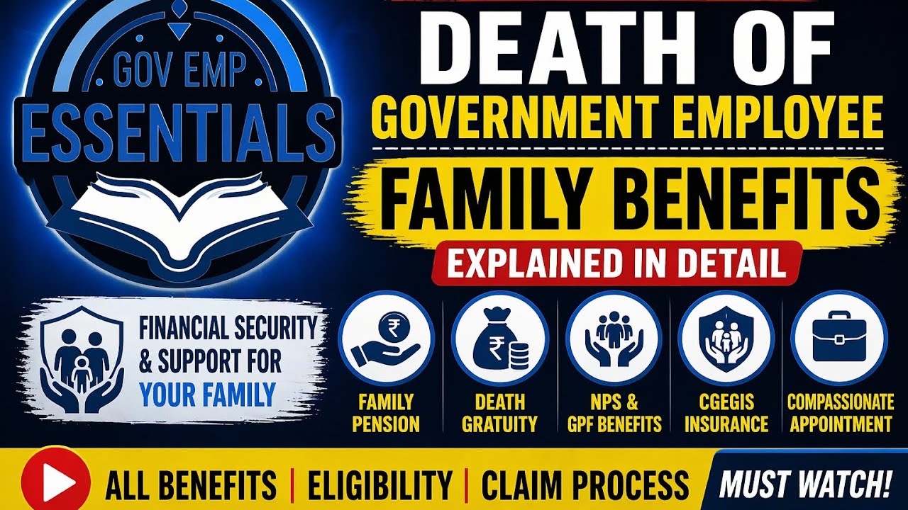 Central Government Death Benefits: Full Guide for Families (2026)