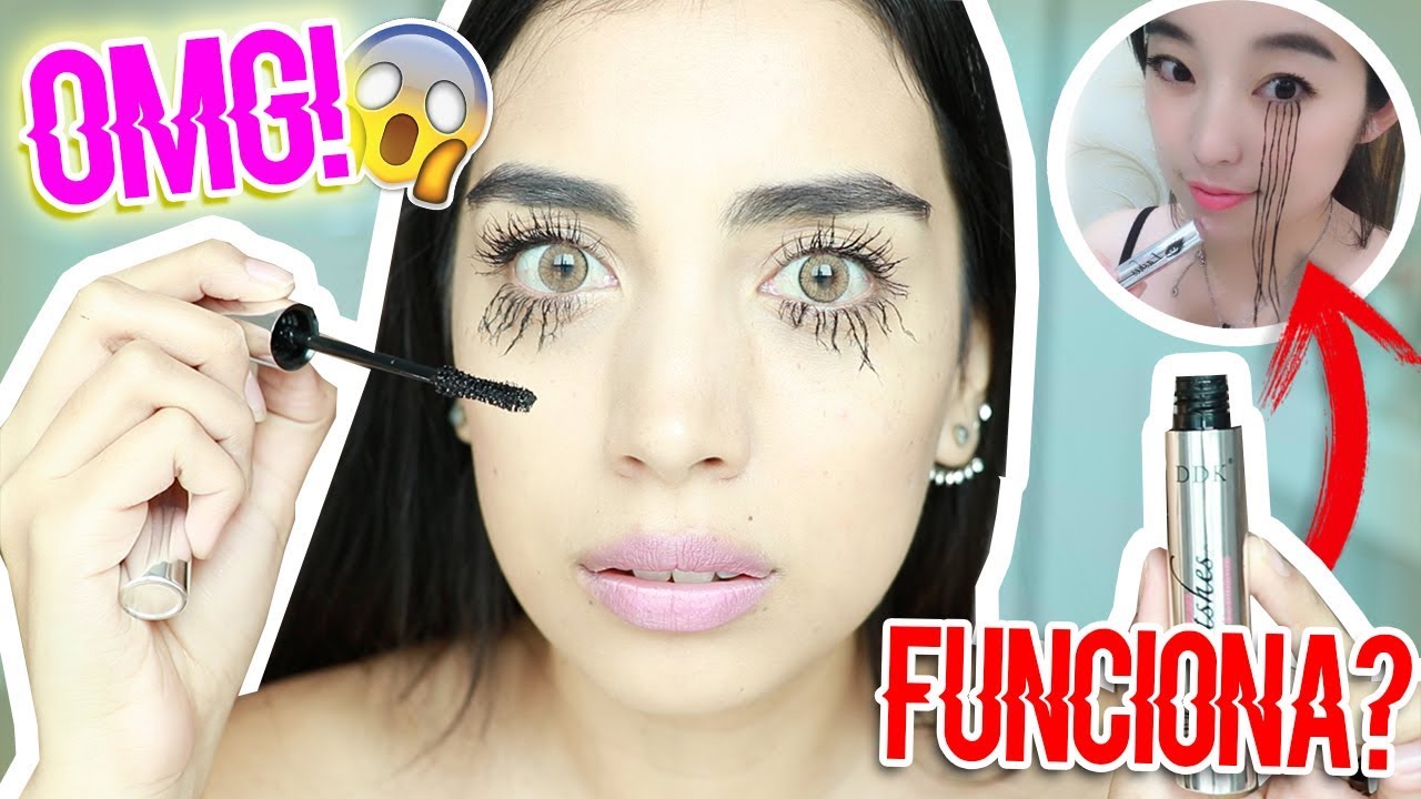 PROBANDO MASCARA VIRAL QUE ALARGA TUS PESTAÑAS HASTA UN METRO?  | Claudipia