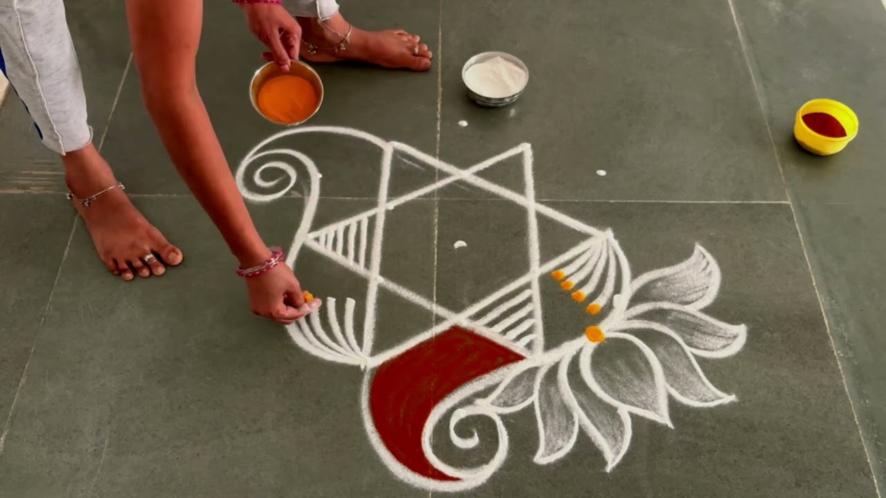 Easy shivaratri kolam designs| Simple muggulu designs| easy rangoli designs| Beginners kolam