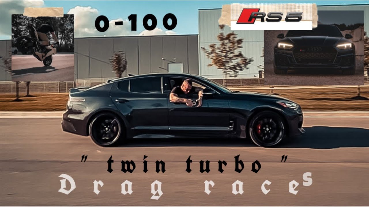 Tuned KIA STINGER GT2 vs Tuned AUDI RS5 vs 10 sec BIKE!