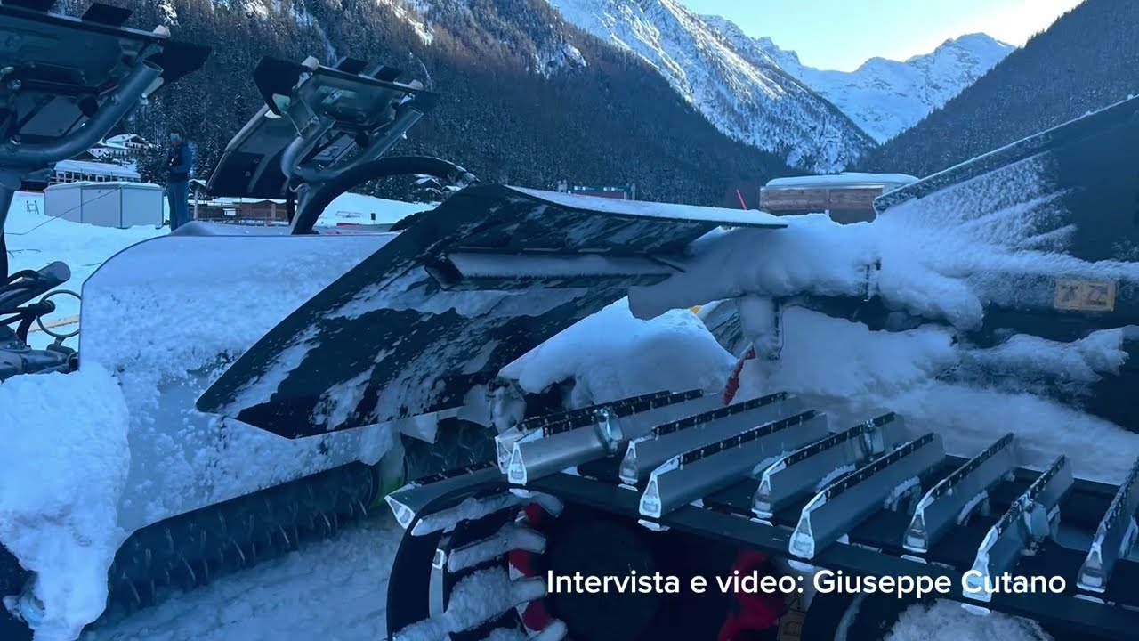 Battipista (gatto) 100% elettrico in prova per la Coppa del Mondo di Sci Nordico, Cogne (ITA) 2025