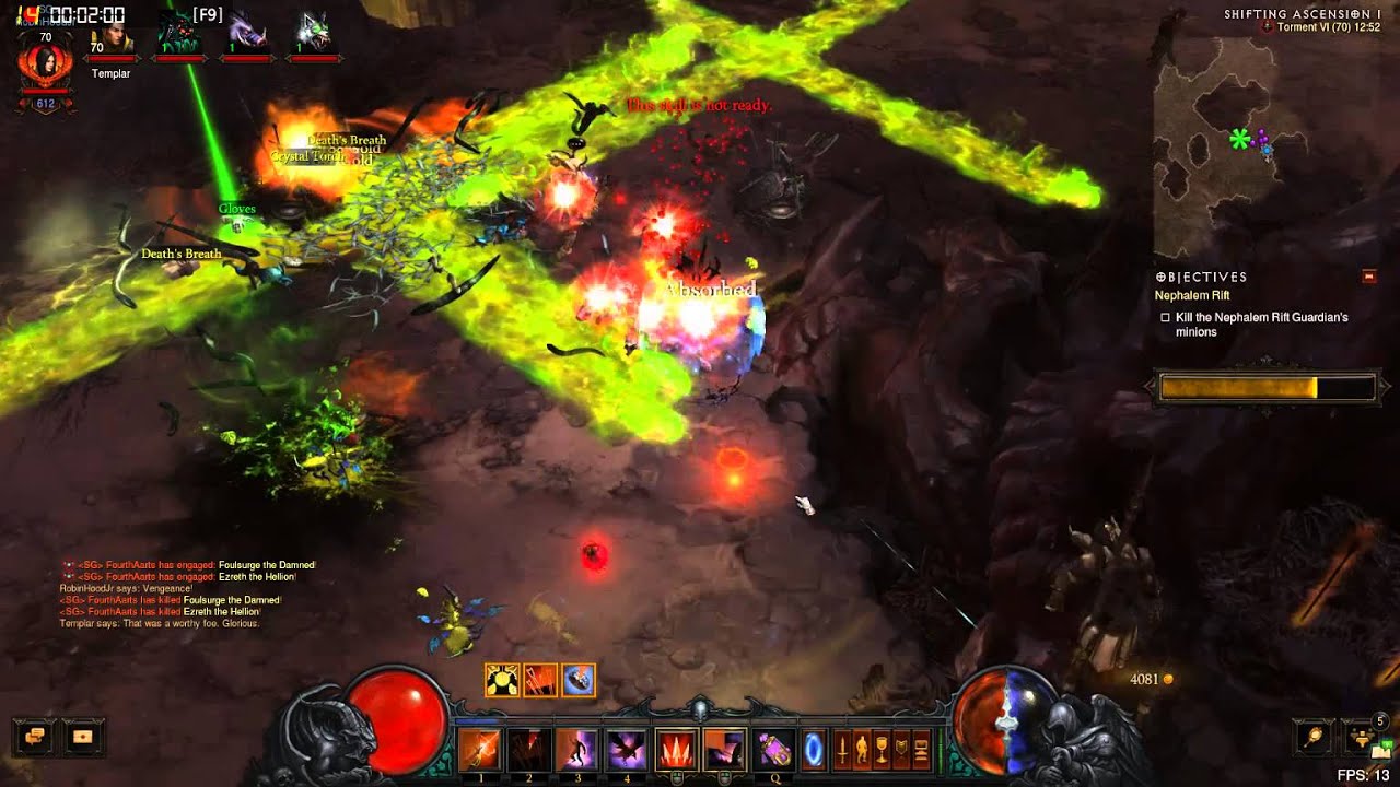 Diablo III HC Rift T6 3m13s DH Nats