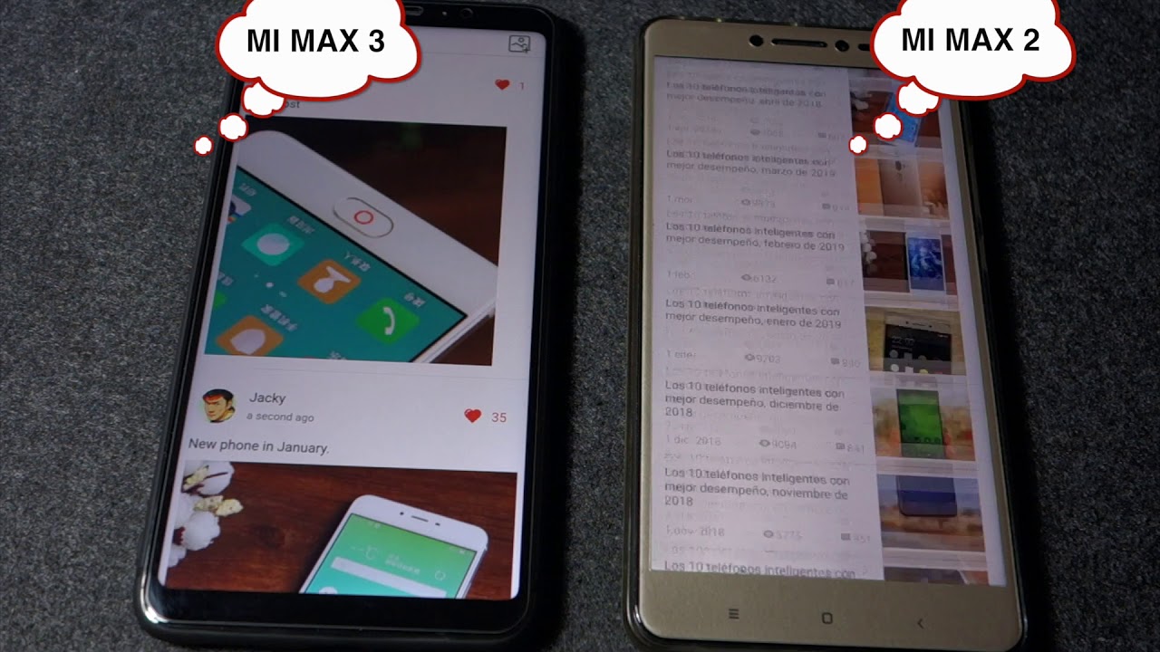 Antutu Benchmark Xiaomi Mi Max2 vs Xiaomi Mi Max3 - Short version-