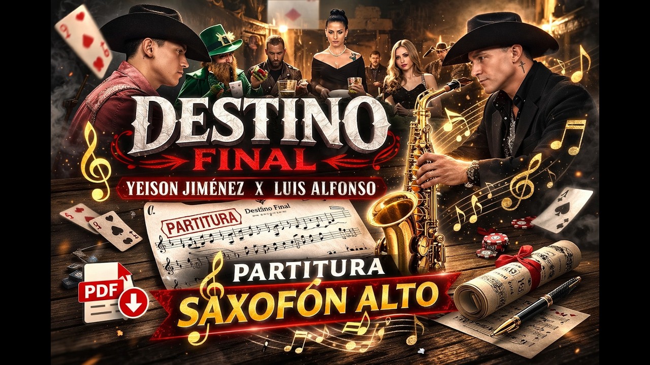 Destino Final – Yeison Jiménez x Luis Alfonso | Saxofón Alto Cover + Partitura PDF