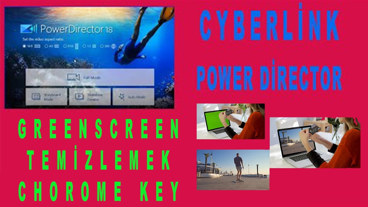 Cyberlink PowerDirector Chorome Key Efekti Greenscreen Temizleme