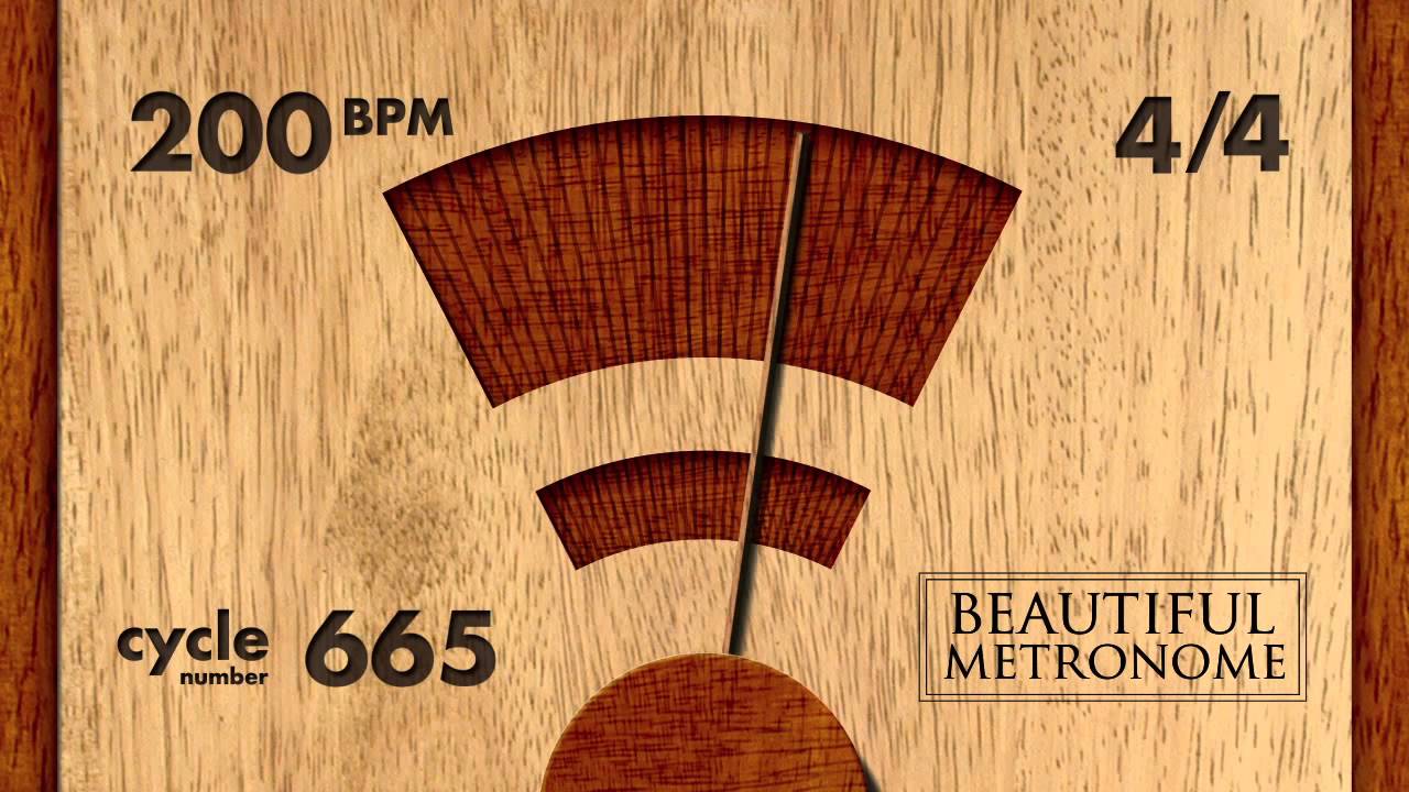 200 BPM 4/4 Wood Metronome HD
