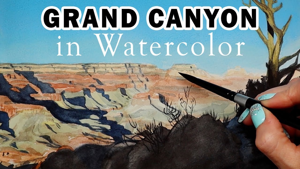 Grand Canyon Watercolor Landscape Tutorial in 5 Simple Steps