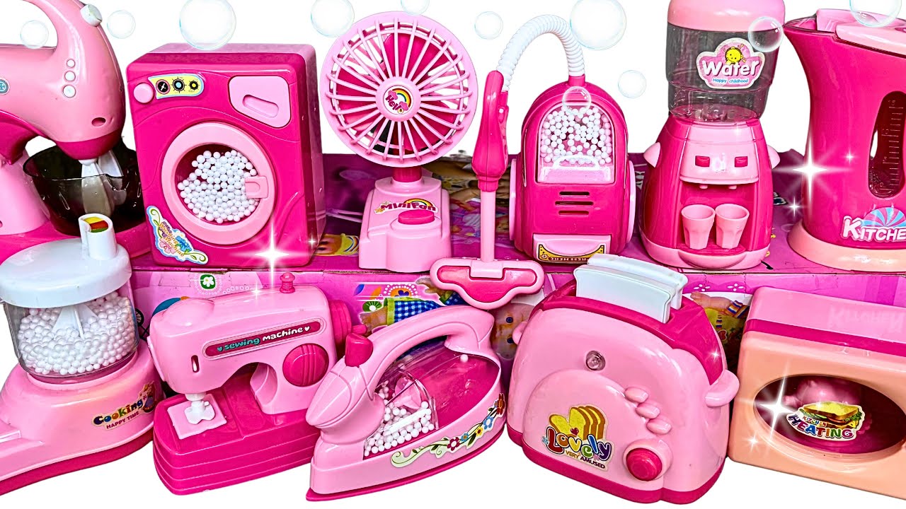 10 Minutes satisfying with Unboxing Pink Home Appliances kitchen Toys Play Set Review Toys | ASMR