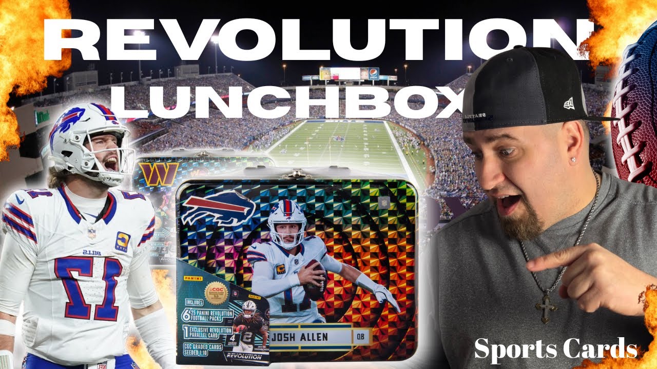 Revolution Football Sports Cards Lunchbox.