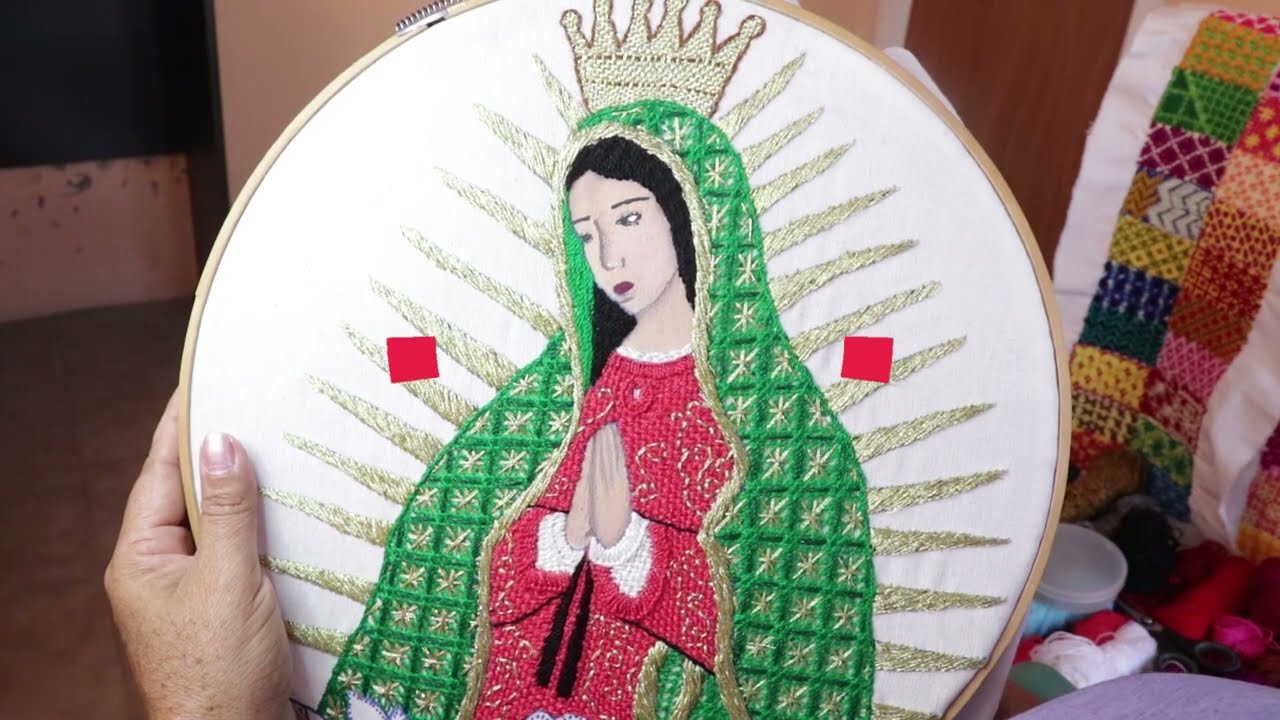 👀BORDADO fácil para una VIRGENCITA😍 BORDADOS FACILES 321