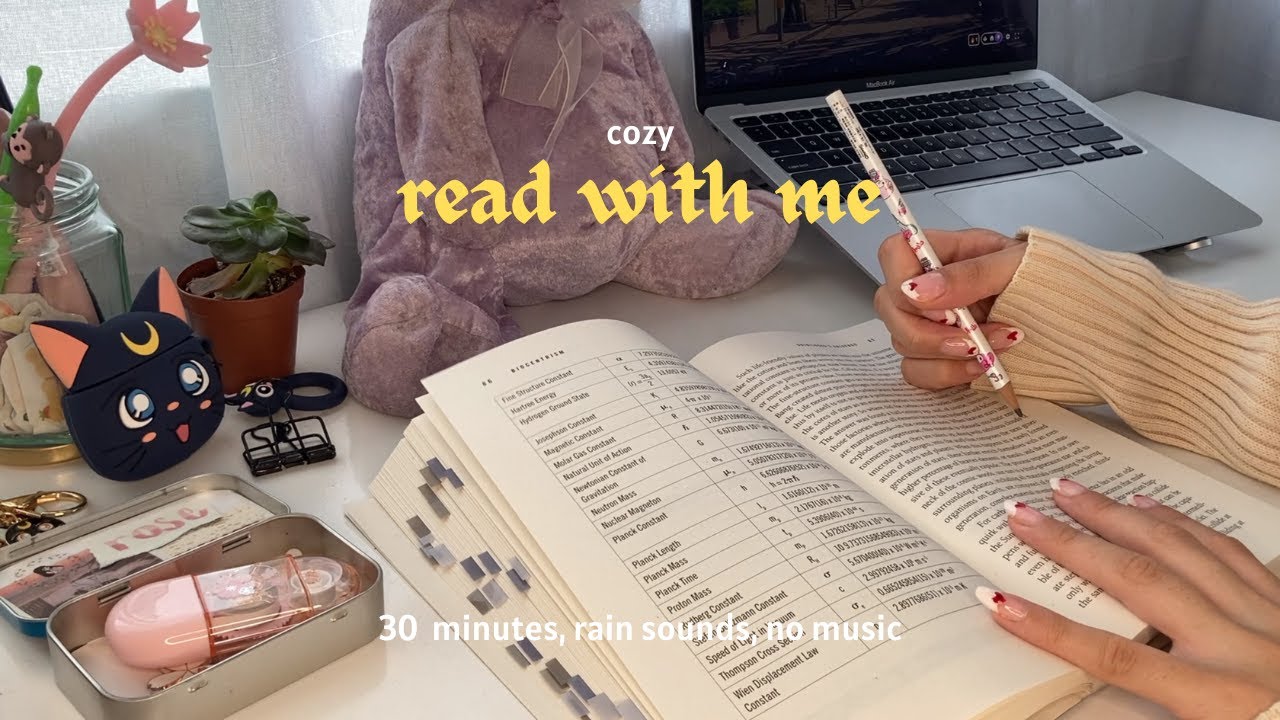 cozy read with me ☕️ 30 minutes, rain sounds, no music | biocentrism