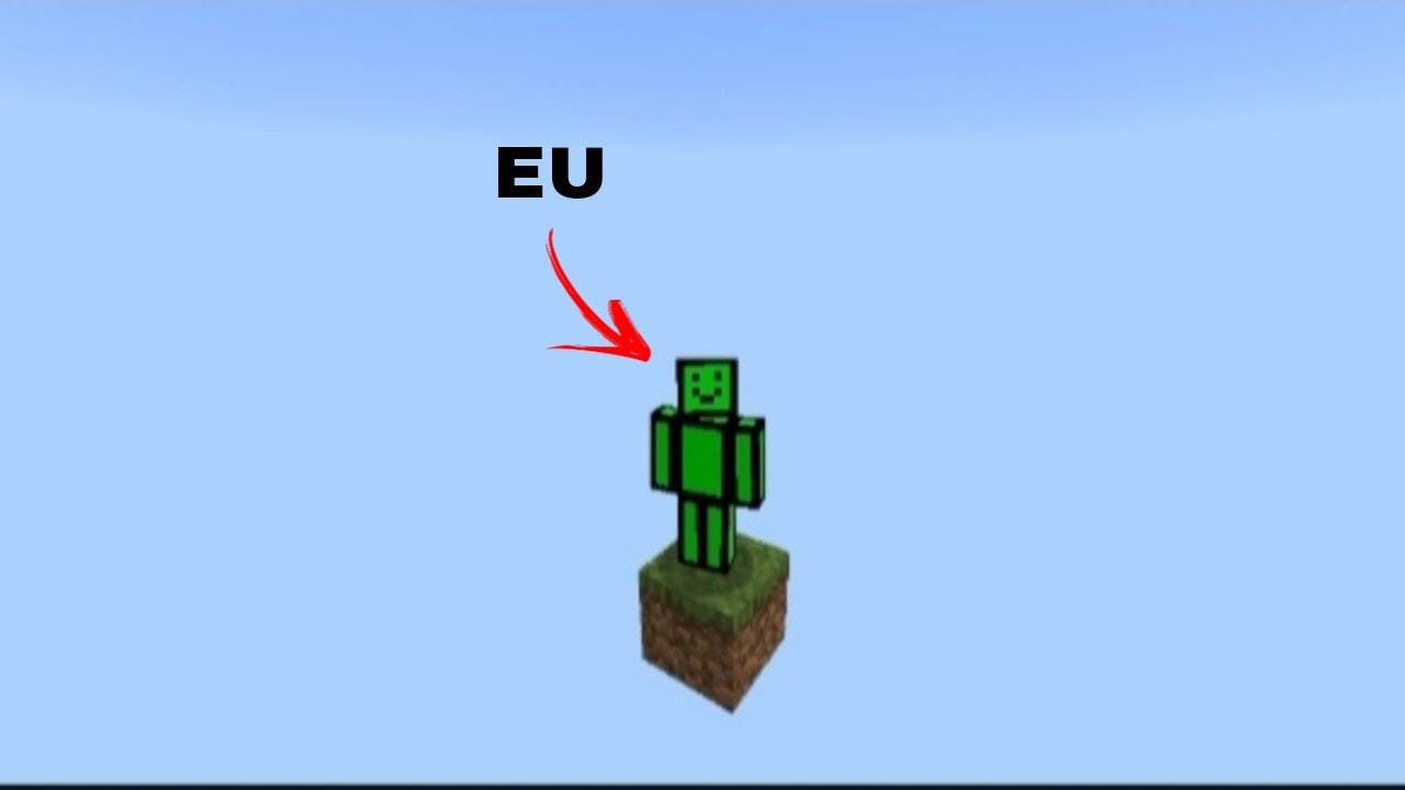 Sobrevivêndo em um bloco no minecraft.