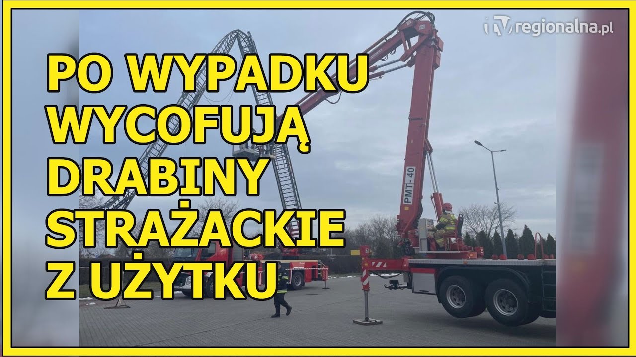 KRAJ/LUBIN. Po wypadku wycofują drabiny straży pożarnej z użytku