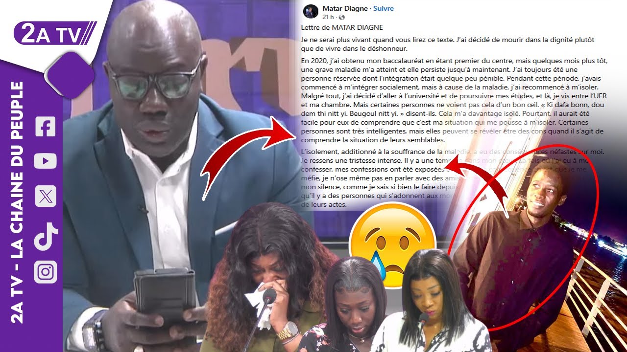 OH !!! &eacute;coutez la lettre de Matar DIAGNE qui fait pleurer tout le monde...