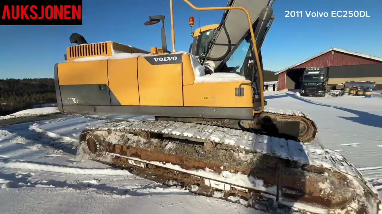 2011 Volvo EC250 DL Gravemaskin 11428 timer m/ tiltrotator og sentralsmøring