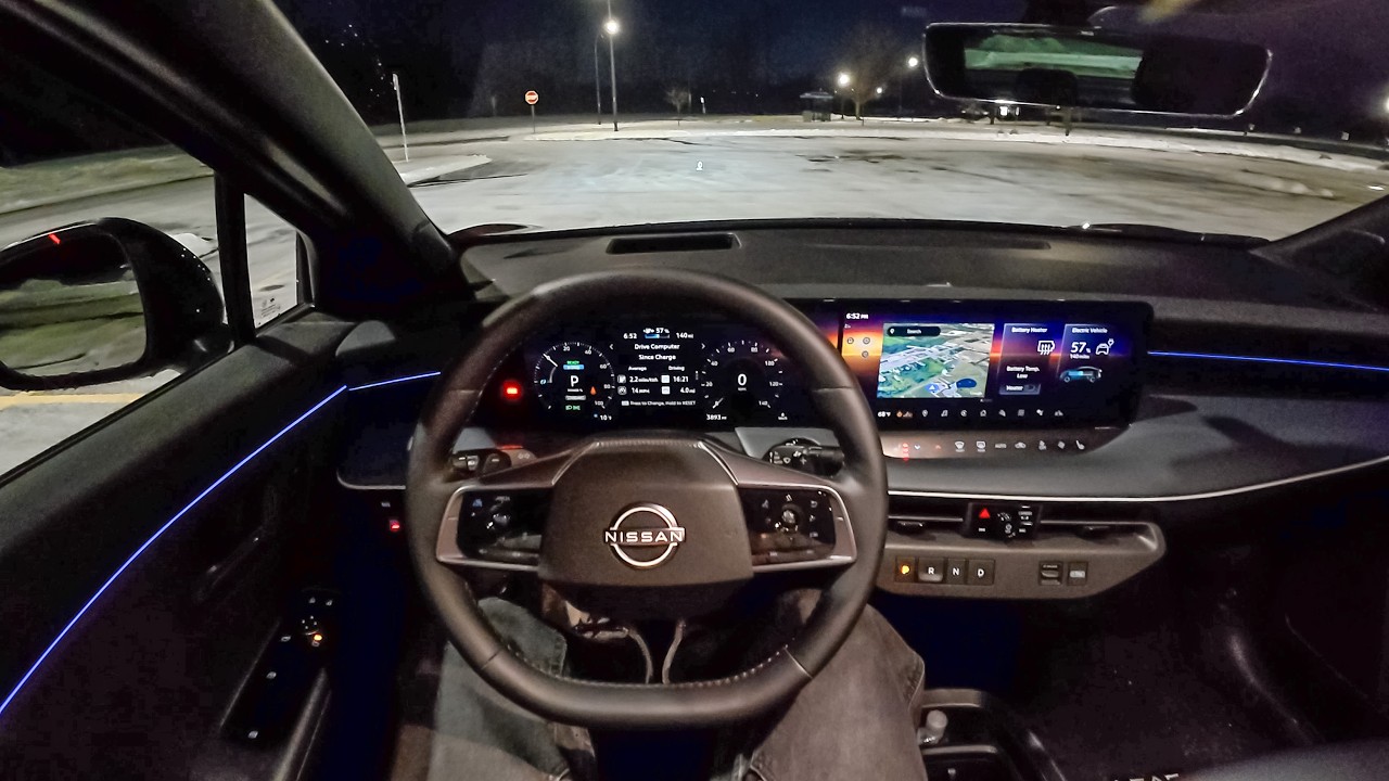 2026 Nissan Leaf Platinum+ - POV Night Drive (Binaural Audio)