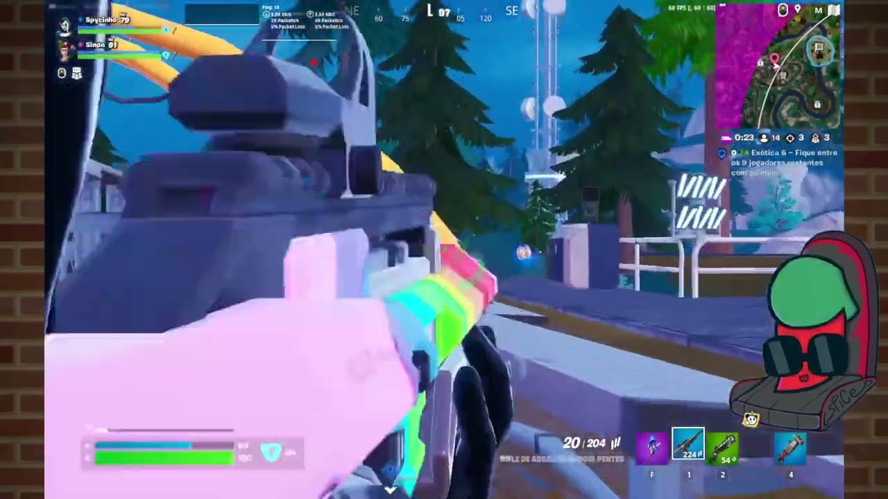 FORTNITE - DESAFIO DO DADO | Spicinho e Sinon