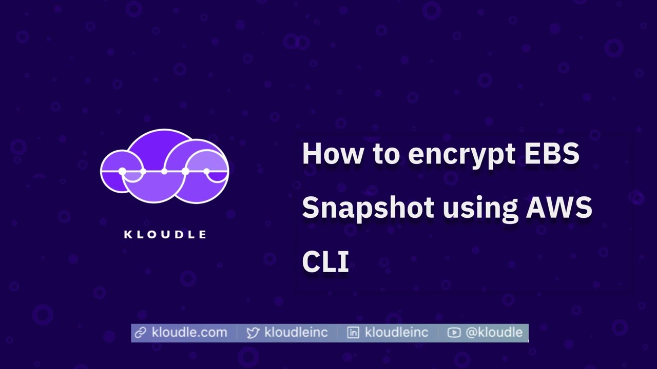How to encrypt EBS Snapshot using AWS CLI