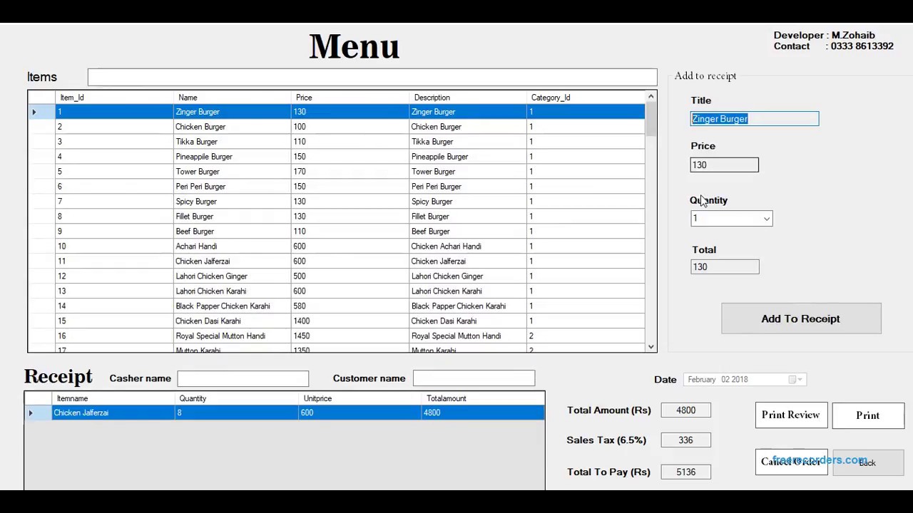 Point of Sales -  Invoice System - Part 1