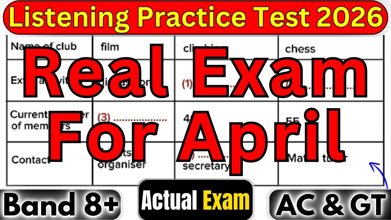 REAL IELTS LISTENING PRACTICE TEST 07, 14, 21 & 28 FEBRUARY 2026 WITH ANSWERS | IELTS LISTENING TEST