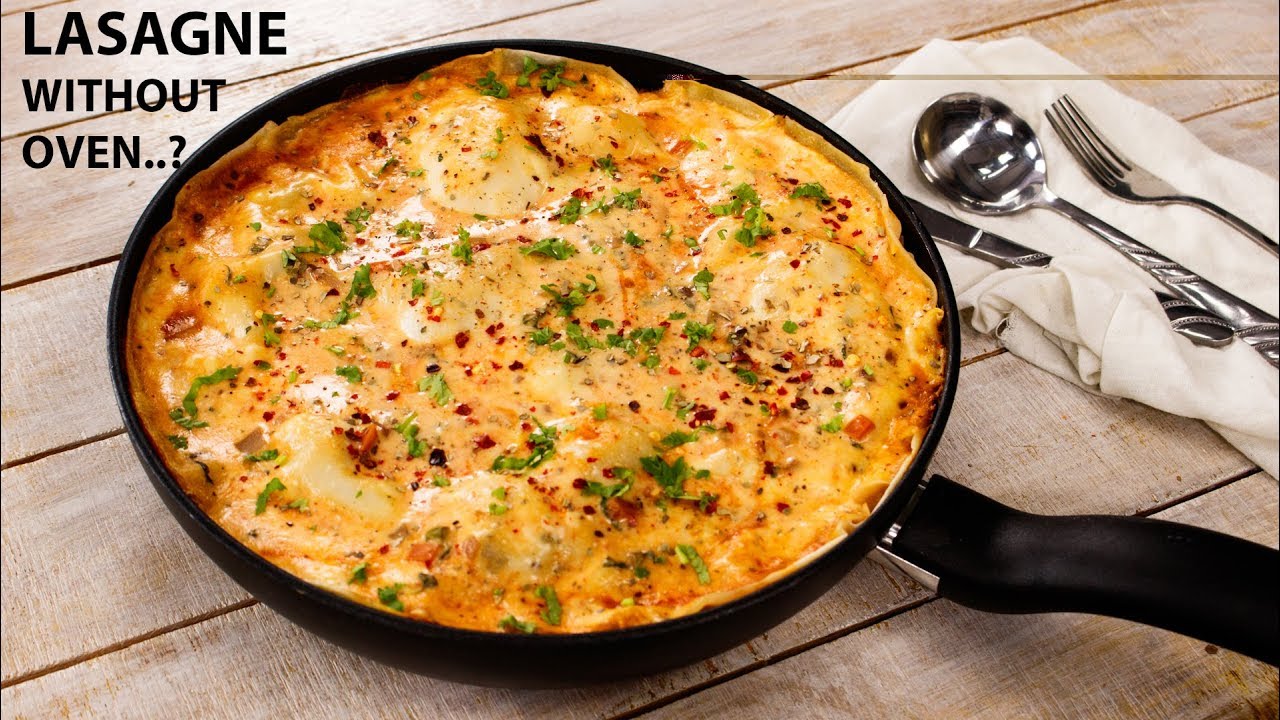 Vegetable Lasagna in Pan Recipe | No-Egg Homemade Lasagne Sheets - CookingShooking