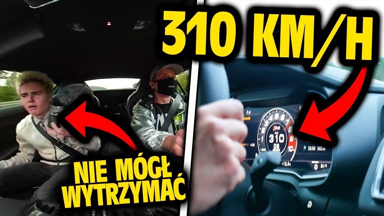 RYZYKUJEMY ŻYCIE PRZY 350 KM/H W AUDI R8 | KRUSZWIL