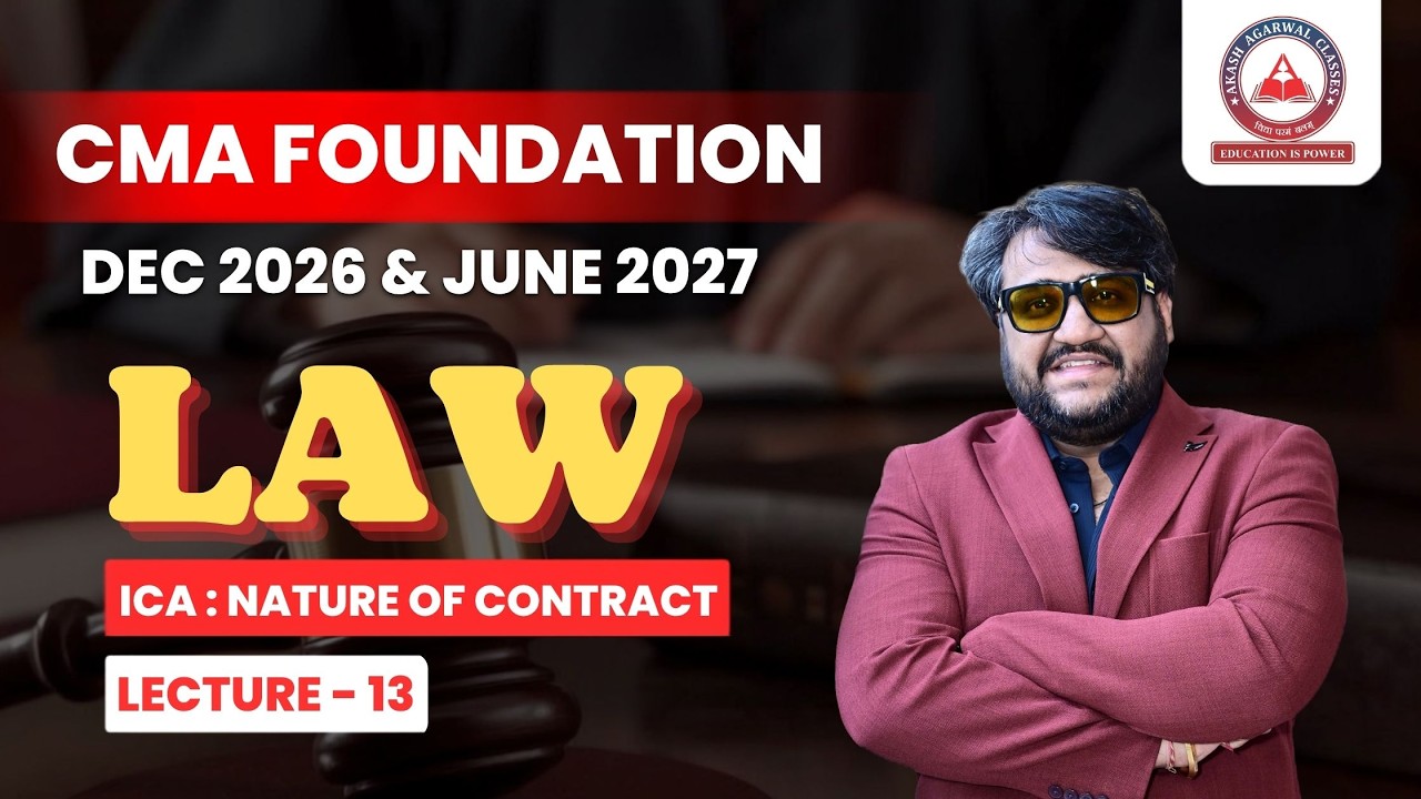 CMA Foundation Free Lectures | LAW ICA Unit 1 MCQ's Session | June 26 & Dec 26