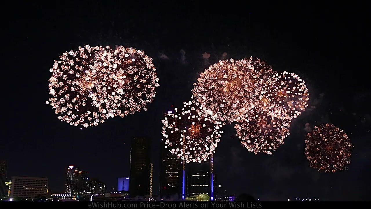 2025 Ford Fireworks Over Detroit River | 4th of July + Canada Day Celebration | USCA