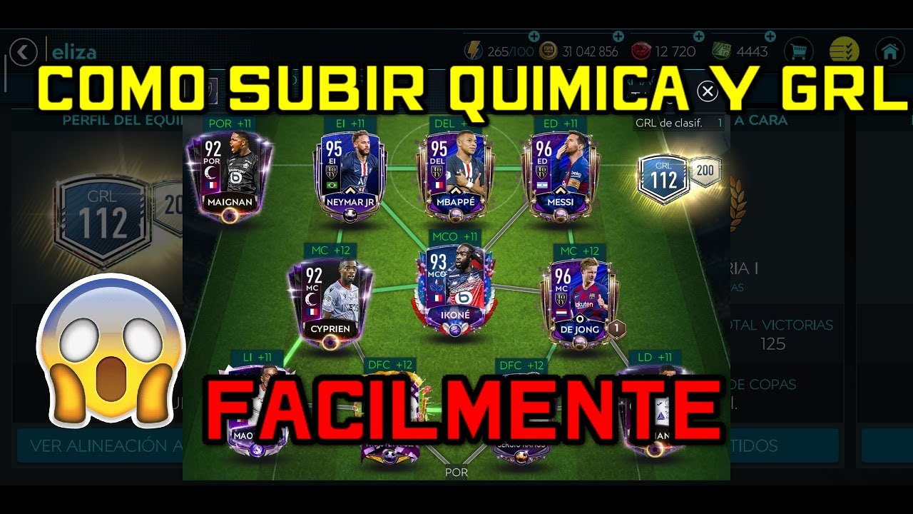 COMO SUBIR QUIMICA Y GRL FACILMENTE EN FIFA MOBILE 20