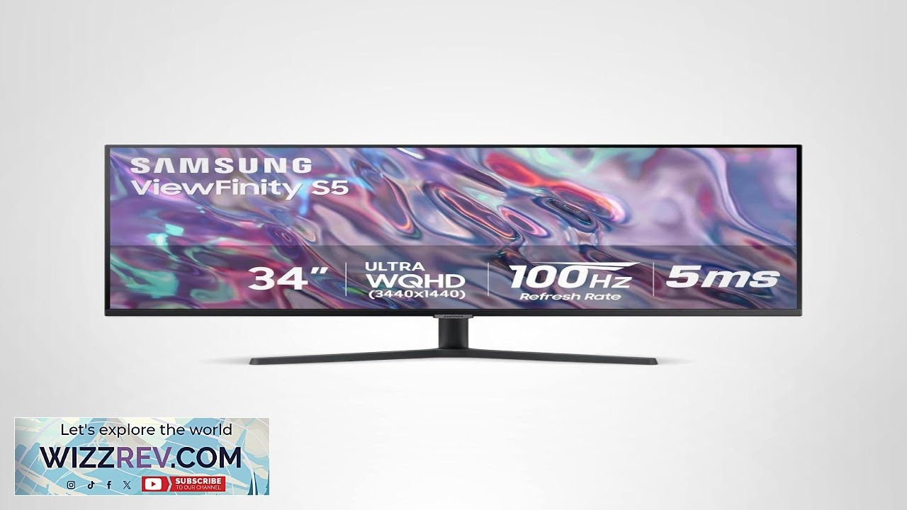 SAMSUNG 34" ViewFinity S50GC Series Ultra WQHD Monitor 100Hz 5ms HDR10 AMD FreeSync