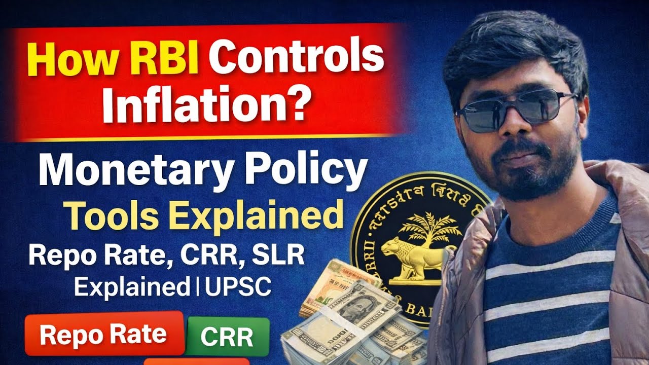 How RBI Controls Inflation? | Monetary Policy Tools Explained | Repo Rate, CRR, SLR Explained | UPSC