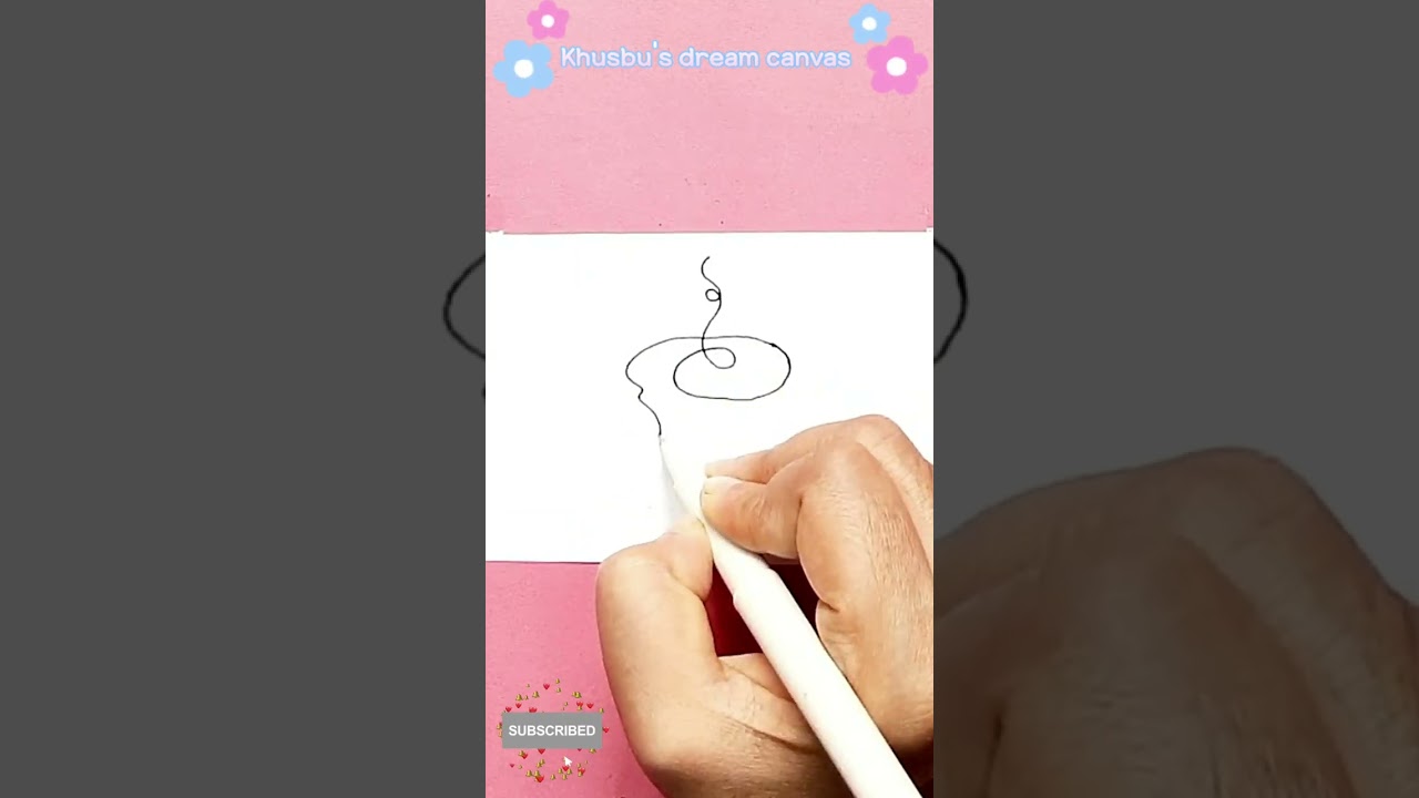 Sketch-tastic : One line drawings  that Wow #shorts #satisfying