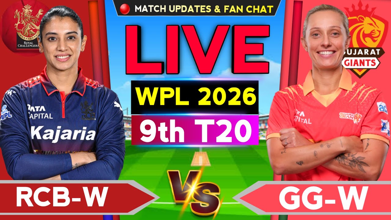 🔴LIVE - Royal Challengers Bangalore vs Gujarat Giants Wpl 9th Match | Wpl 9th Match | Rcb vs GG Live