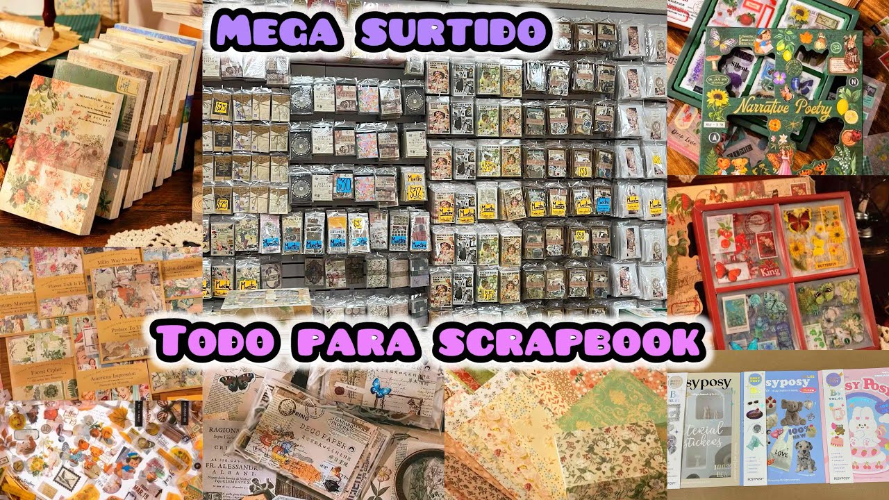 🦋Materiales SCRAPBOOK | Stickers Acetato, Papel de Arroz, Blocs de Hojas decoradas | Centro CDMX