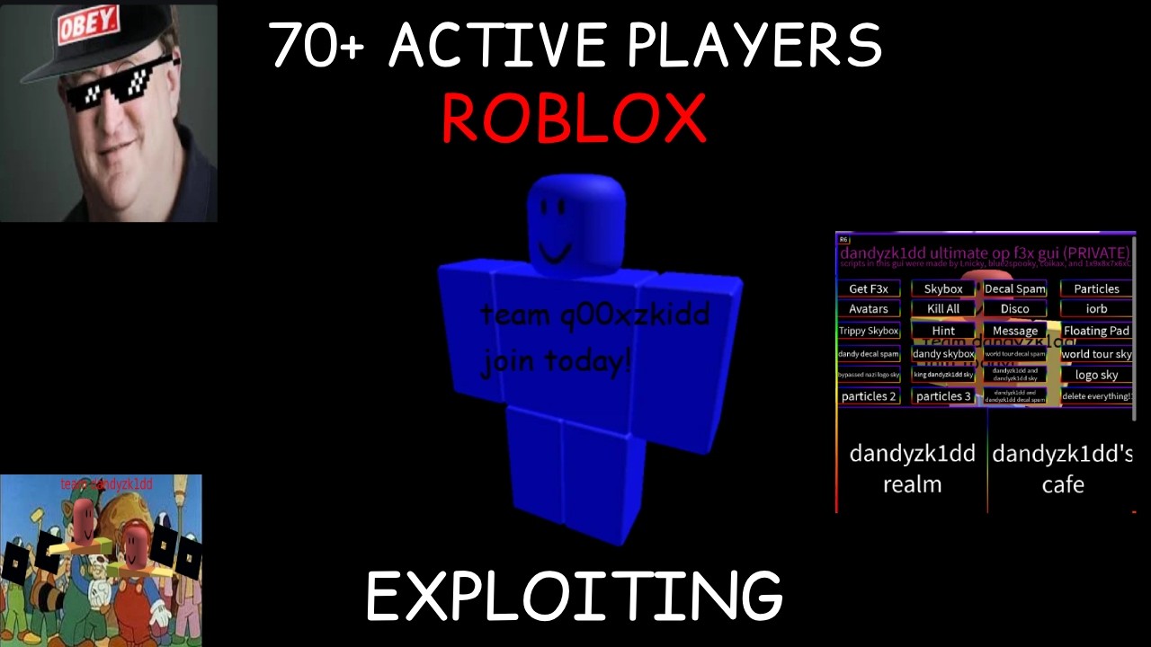 RECKING A CRINGE TOWER GAME WITH DANDYZK1DD'S GUI | 70+ ACTIVE PLAYERS