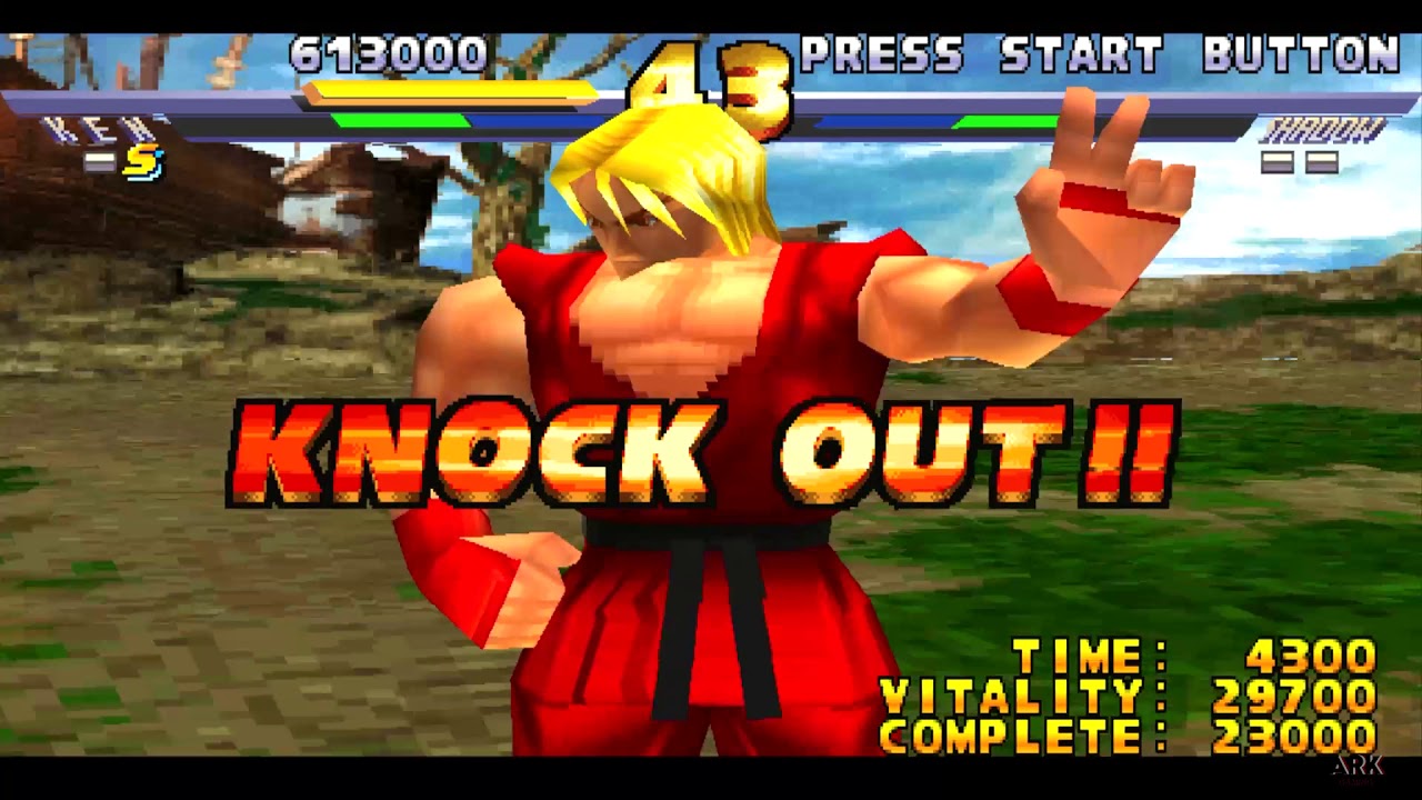 Street Fighter Ex 2 Plus Arcade Battle Ken Masters Gameplay