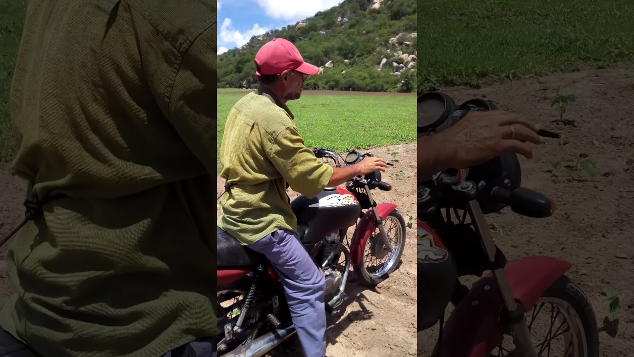 Mine arado puchado em moto